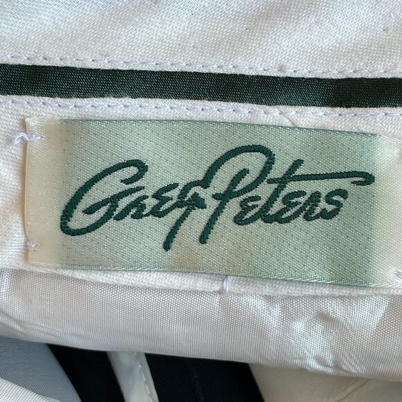 Greg Peters Virgin Wool Black Men's Dress Pants with 2 Front Pleats  Size 38 - Picture 5 of 6